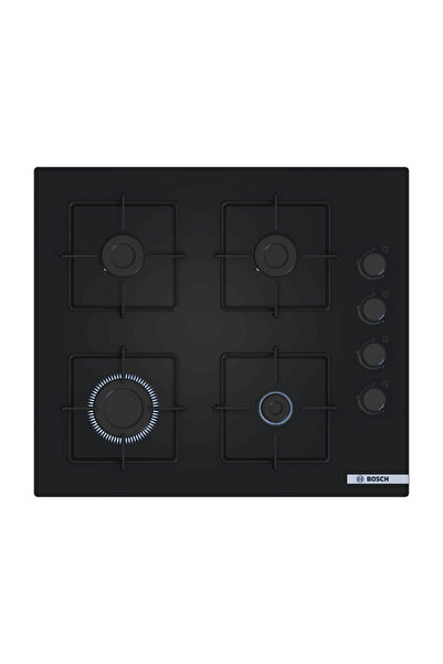Bosch POP6C6P31O Series 4, 60 cm, Temperli Cam Gazlı Ocak Siyah