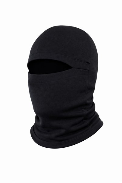 thermo Sport 2 Pieces Face Mask Balaclava Stitching Detail Sporty Diver Athlete Fabric Unisex Black