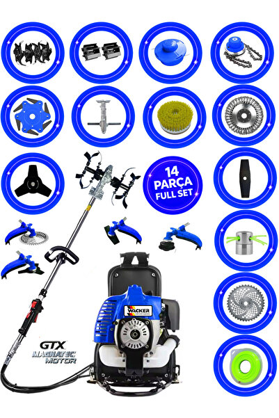 Wacker Pro German KX-8500 PROX Sırt Tırpan+ Akrobat Çapalama + Toprak Eşeleme...