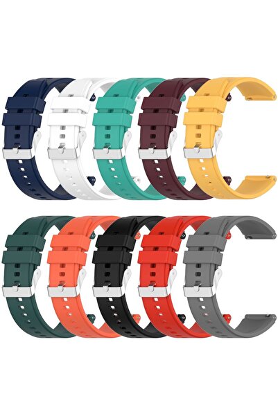 MASTPAD Premium Silion SmartWatch Belt , 20 mm, Set of 10 Straps, Universal C...