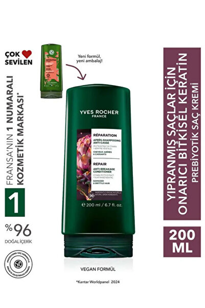 Yves Rocher Bitkisel Keratin Onarıcı Prebiyotik Saç Kremi 200 ml