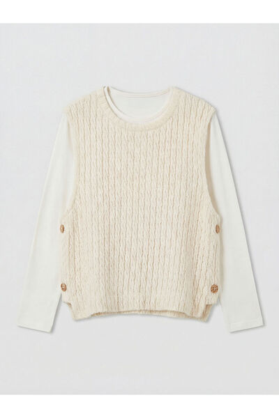 LC Waikiki Crew Neck Girls' T-Shirts and Sweaters