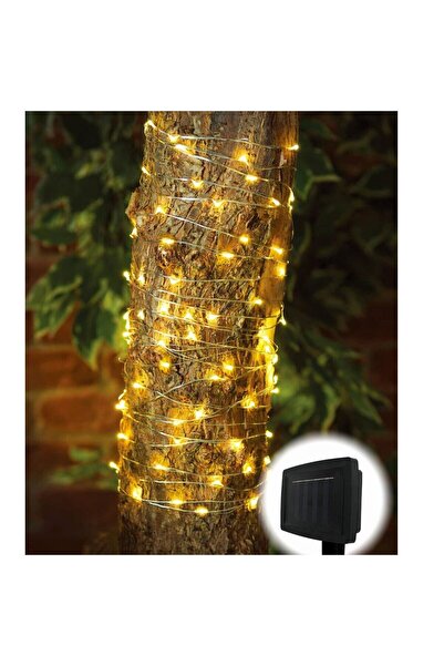 HOFF Ghirlandă luminoasă solară, exterior, 100 LED-uri cu lumină caldă, 12,9 ...