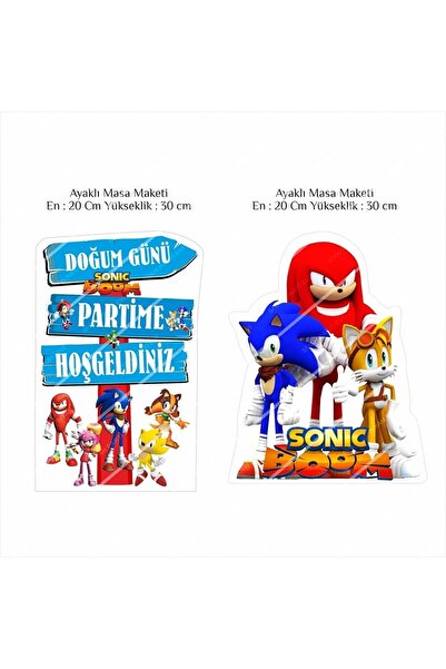 abjad Sonic Boom Doğum Günü Parti Süsü Seti
