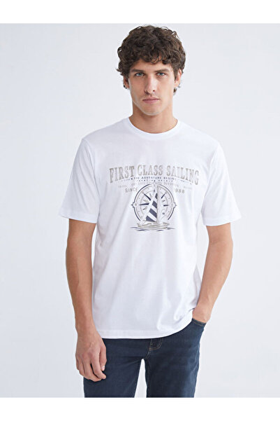 LC Waikiki Rmz Gi̇yi̇m Farkiyla Zero Roba Collar Printed Combed Cotton Men's ...