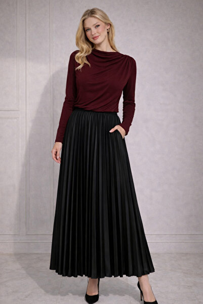 VELORA İkili Takım Piliseli Etek Bluz