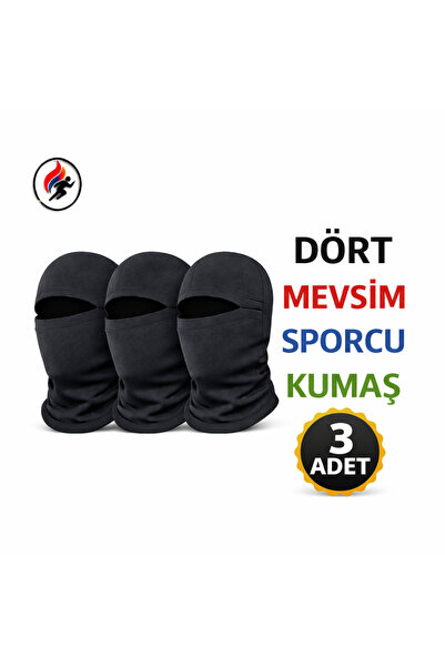 thermo Sport 3 قطع من قماش البالاكلافا الرياضي ذو التفاصيل المخيطة للرياضيين ...