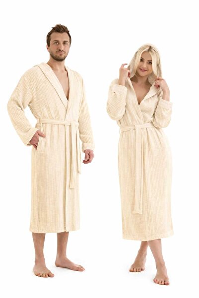 GİNETEKS Unisex 4 Layer Muslin Bathrobe