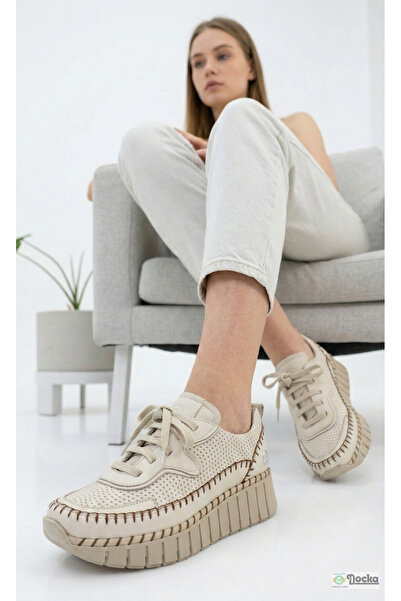 Mammamia Kadın Günlük Ortopedik Hakiki Deri Spor Tarz Yürüyüş Ayakkabısı M27Y...