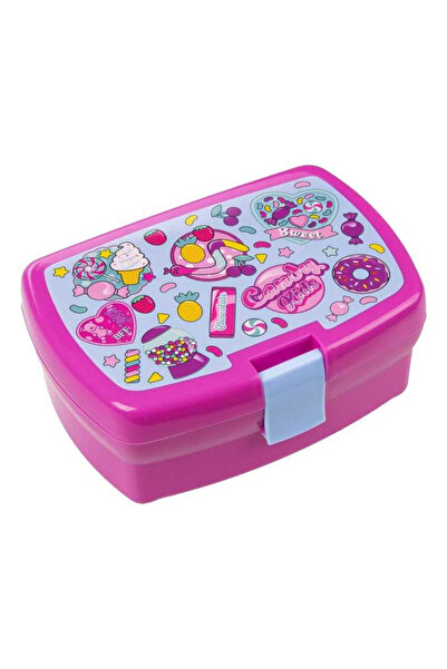 KIDSEUROSWAN Rectangular Candy Kids sandwich box, 18x12x7 CM Fuchsia
