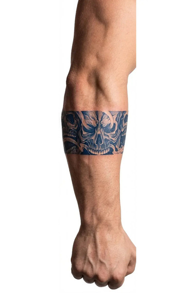 Tattoo 1 Ay Kalıcı 24 Saat Sonra Kararan Band şerit geçici dövme