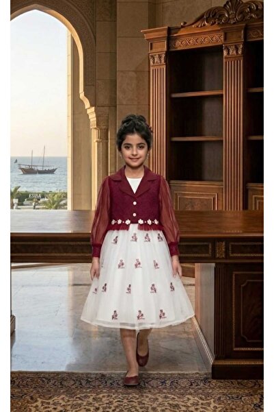 gmax Girls' dress with sparkling flowers