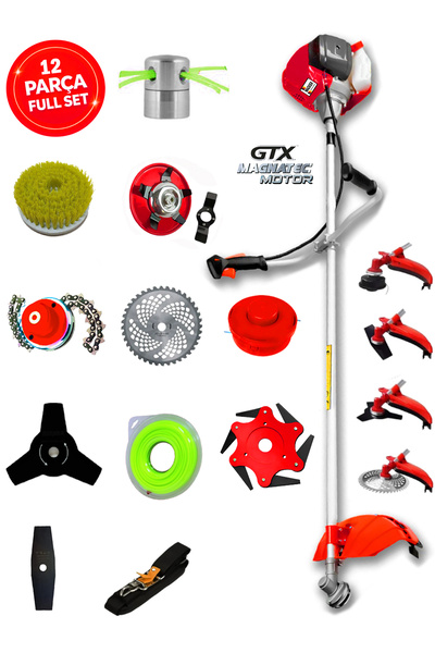 Wacker Pro German RXK-9400 CLASS Yan Tipi Benzinli Ot Çalı Çim Biçme Tırpanı+...