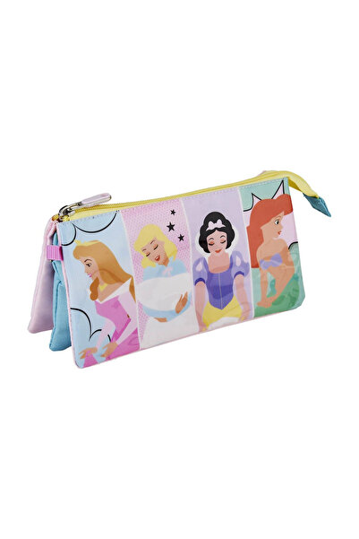DİSNEY PRİNCESS Penar cu 3 compartimente Prințese Disney, 22,5 x 2 x 11,5 cm Roz