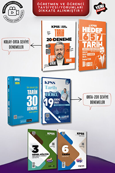 Pegem Akademi Yayıncılık 2026 KPSS Genel Kültür TARİH Branş Kolay-Orta-Zor De...