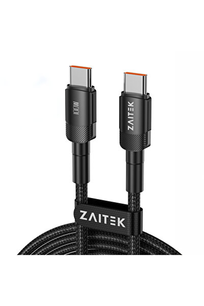 ZAITEK Cablu USB-C, Incarcare Super Rapida 100W, 1metru, cip E-Marker, negru,...