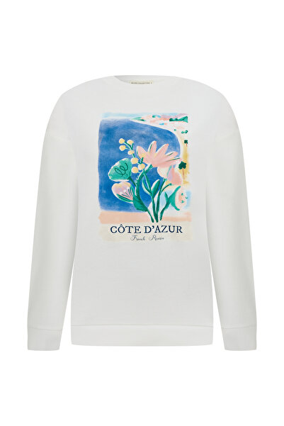 Mudo Printed Bicycle Collar Sweatshirt