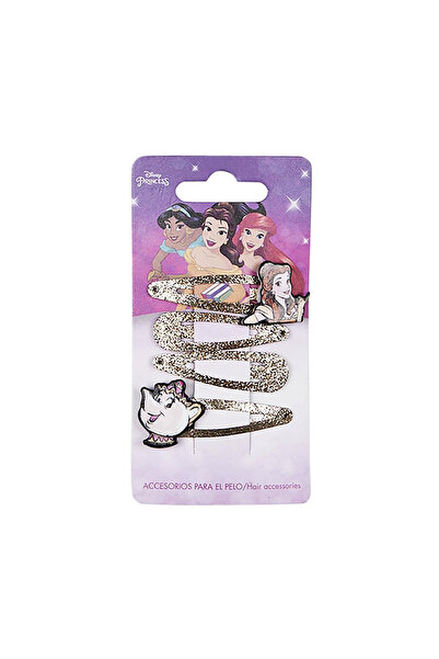 DİSNEY PRİNCESS Set of 4 glitter hair clips Disney Princesses Gold