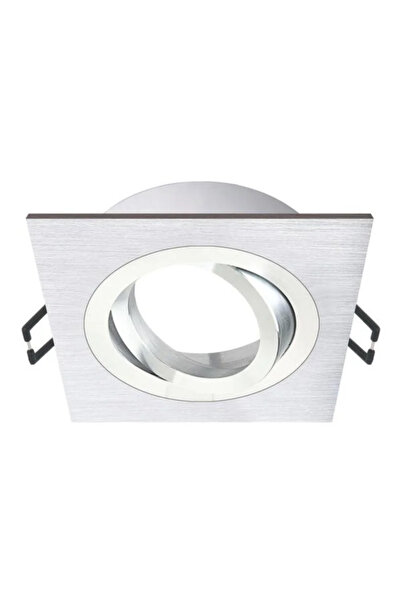 Inspire Giove recessed spotlight, adjustable, GU10, 10 W, square, silver