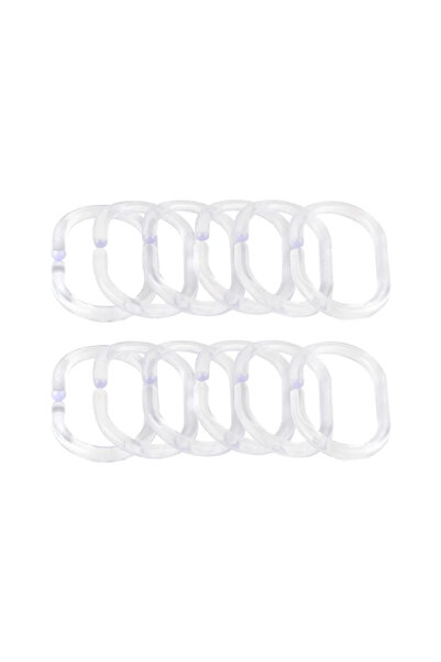 sensea Sensea shower curtain rings, plastic, Sheer, set of 12 pieces