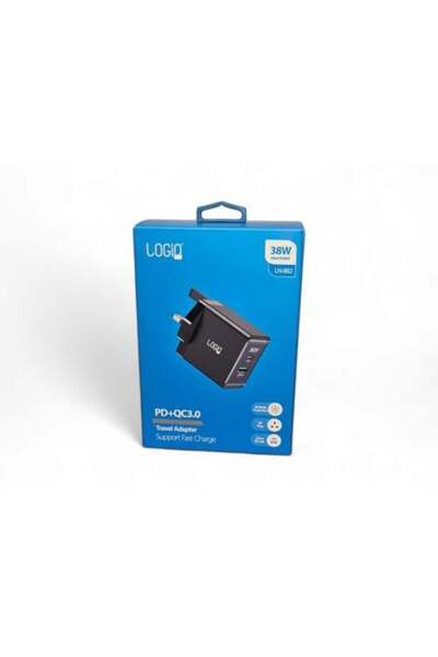 LOGIO Fast Charger 38W with USB + TYPE C Port