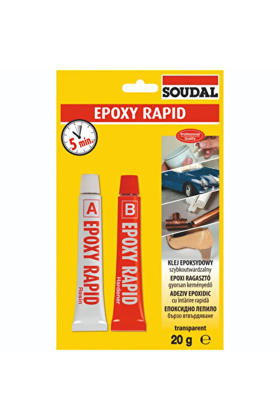 OEM Adeziv Soudal Epoxy rapid, de reparare, 2x10 g, transparent