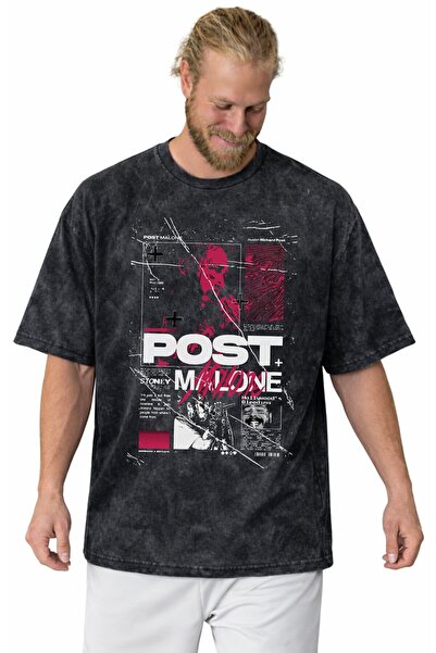 SEVBANO Design Post Malone Rapper Singer Printed Unisex Oversized Vintage Was...