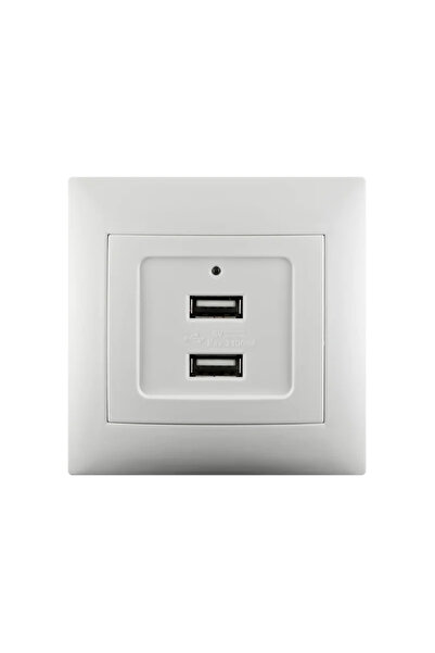 Lexman Priza USB dubla Lika, clasica, IP20, alba