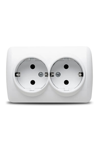 OEM Double socket, IP20, white