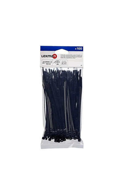 Lexman Necklace 150 x 3.5 mm, black, (set of 100 pieces)