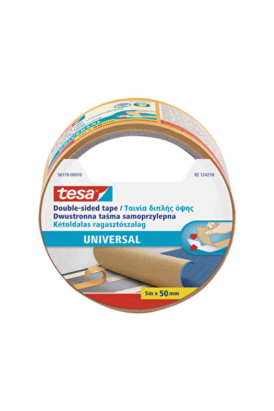 OEM Banda dublu adeziva Tesa, netesuta, 50 mm x 5 metri, bej