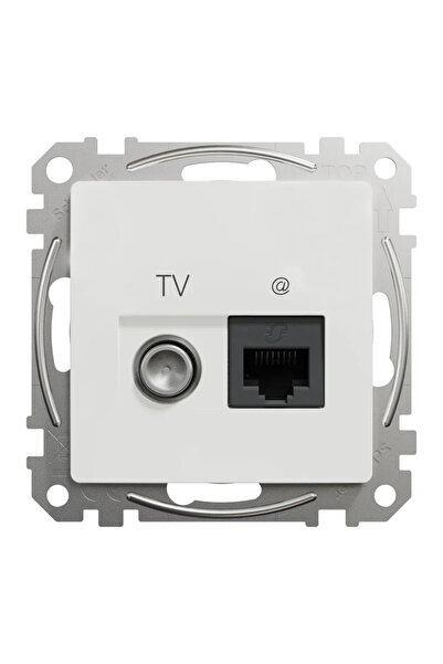 OEM Πρίζα Sedna New data (RJ45) και TV (RJ), CAT6 UTP, IP20, λευκή