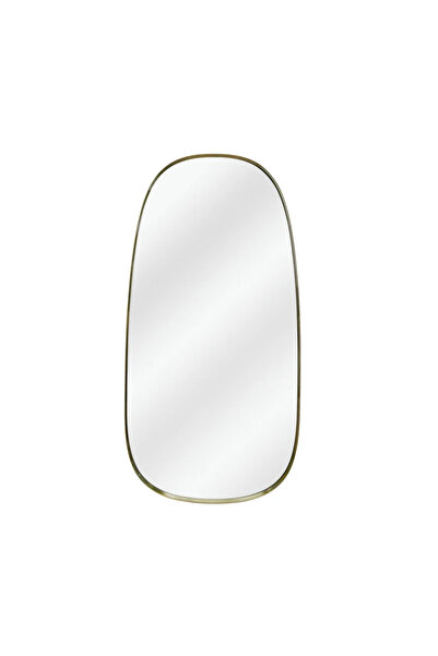 OEM Διακοσμητικός καθρέφτης Inspire από ορείχαλκο, 40 x 78 cm, μεταλλικός σκε...