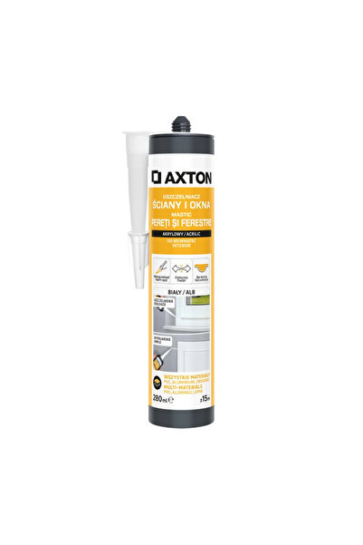 Axton Mastic acrilic Axton, pentru pereti si ferestre, alb, 280 ml