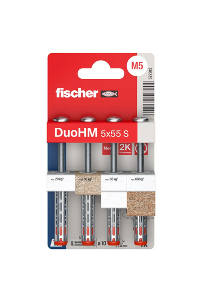 OEM Μεταλλικός πείρος με βίδα, Fischer DuoHM S, για γυψοσανίδα, Ø 5 x 55 mm (...