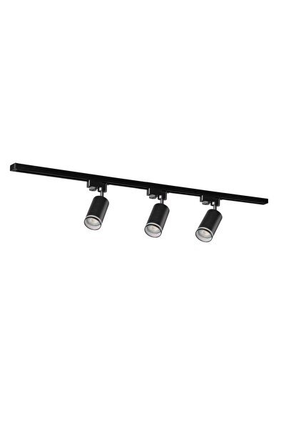 OEM Σετ 3 προβολέων Paris track, GU10, μαύροι