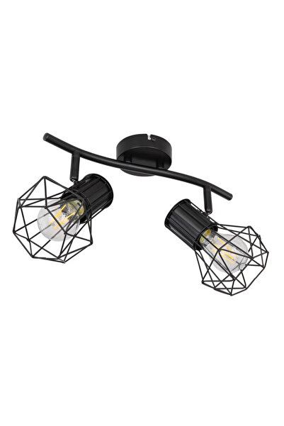 OEM Spot pe bara Priska, 2 x E27, 40W, negru