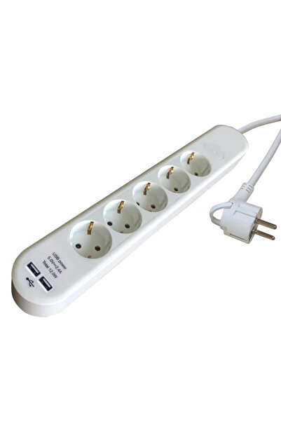 Lexman Lexman extension cord, IP20, 5 sockets, 2 USB, 3 x 1.5 mmp, 3680 W, 1....