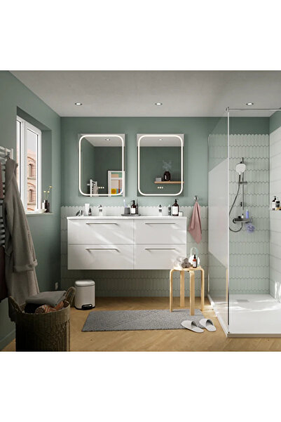 sensea Καθρέφτης μπάνιου Remix LED, 60 x 80 cm, χρώμιο