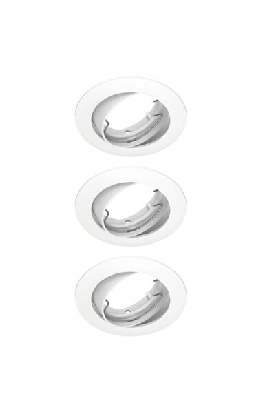 Inspire Set of 3 Clane recessed spotlights, adjustable, GU10, 50 W, white