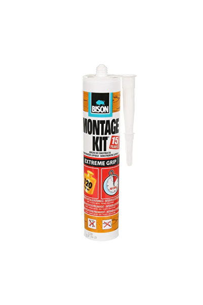 OEM Adeziv Bison Montage Kit Extreme Grip, de asamblare si montaj, 370 g, alb