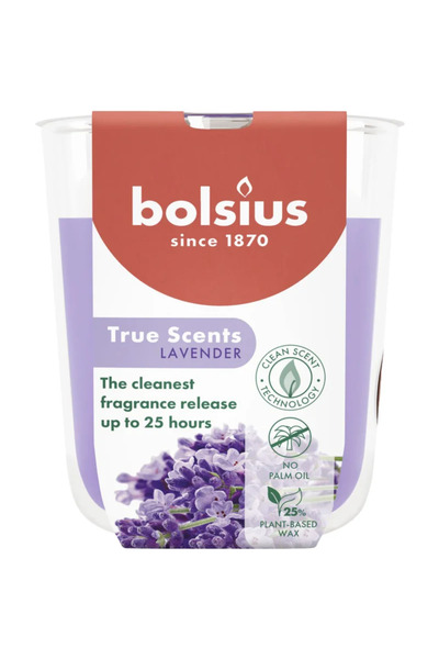 OEM Αρωματικό κερί σε γυάλινο δοχείο, άρωμα λεβάντας