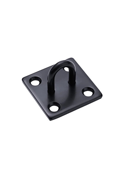 STANDERS Carlig fix Standers, Ø 6 mm, pe placuta otel, 50 x 50 mm, negru