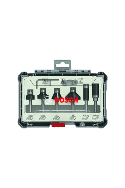 OEM Freze de profilat canturi Bosch, tija 6 mm (set 6 buc)