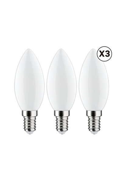 OEM Lexman LED bulb, E14, C35, 5.9 W, warm light, 2700K, 806lm, milky, set of...