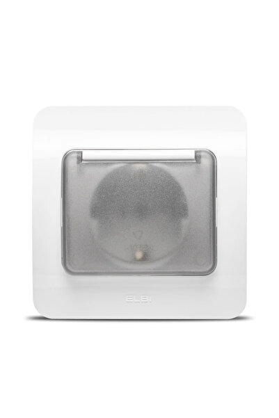 OEM Priza simpla cu capac si impamantare Jazz, IP20, alba