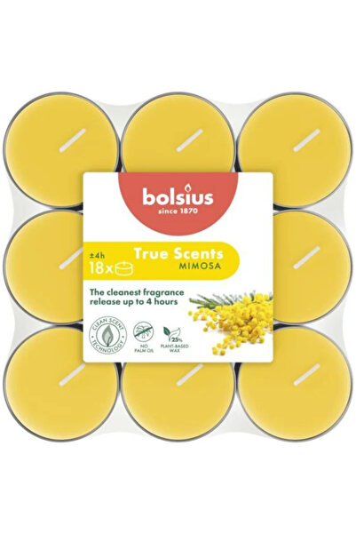 OEM Σετ 18 αρωματικών κεριών παστίλα, άρωμα μιμόζας, διάρκεια καύσης 4 ώρες