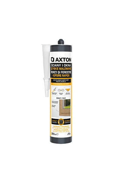 Axton Mastic acrilic Axton, pentru pereti si ferestre, vopsire rapida, alb, 2...