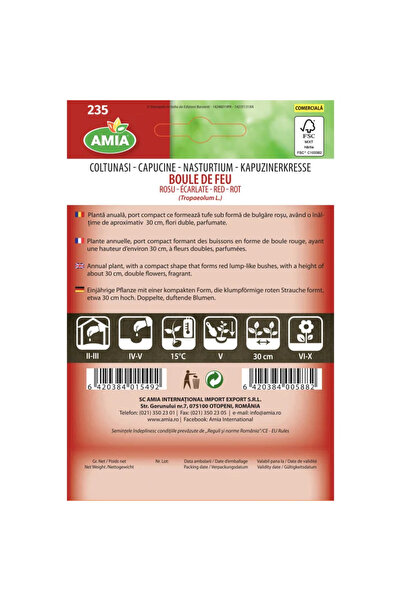 OEM Seminte flori de primavara, coltunasi rosii, Amia, 1.5 g