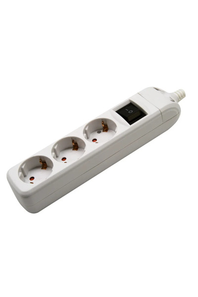 Lexman 3P multi-socket with switch, wireless, white,